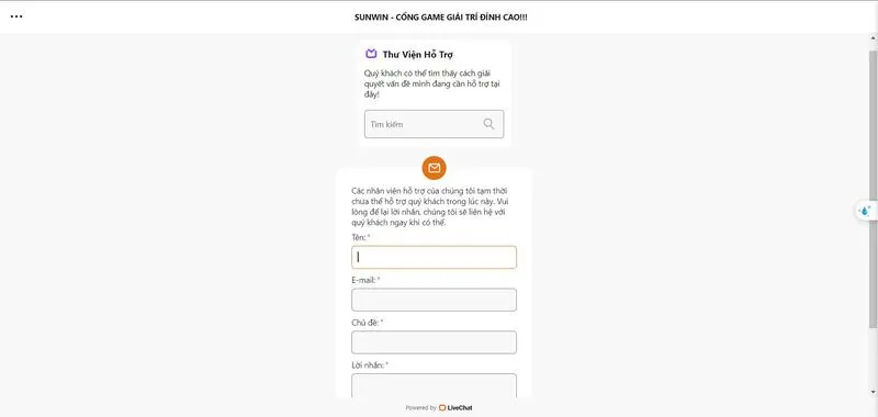 Sunwin 36 Liên hệ CSKH để được hỗ trợ trong trường hợp quên mật khẩu