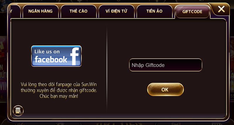 Nạp Tiền Sunwin Thành Công Ngay Chỉ Với 7 Cách Sau Đây 6 Sử dụng mã giftcode được tặng để nạp tiền