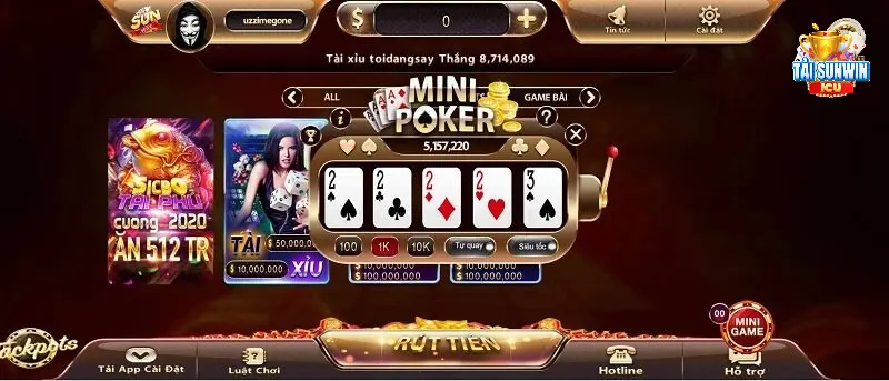 Mini Poker Sunwin - Giải mã sức hút đến từ minigame đặc sắc 1 Mini poker sunwin khiến người chơi bất ngờ vì độ cuốn hút